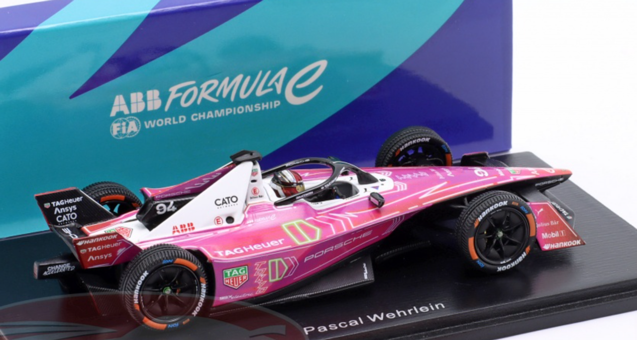 1/43 Spark 2024 Formula E Pascal Wehrlein Porsche 99X E #94 5th Tokyo E-Prix World Champion Car Model