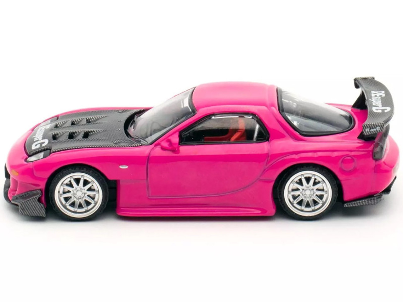 Mazda RX-7 Widebody RHD (Right Hand Drive) Pink with Carbon