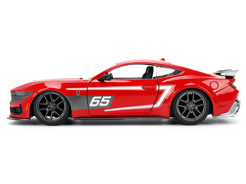 2024 Ford Mustang Dark Horse #65 Red with White Graphics 