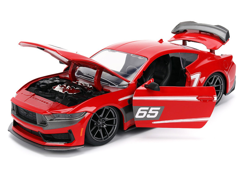 2024 Ford Mustang Dark Horse #65 Red with White Graphics 
