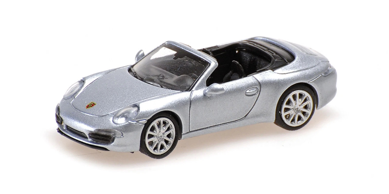 1/87 Minichamps 2013 Porsche 911 (991) Carrera S Cabriolet (Silver) Diecast Car Model