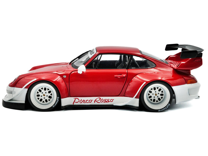 1/18 Solido Porsche 911 997 RWB Porco Rosso Red Diecast Car Model