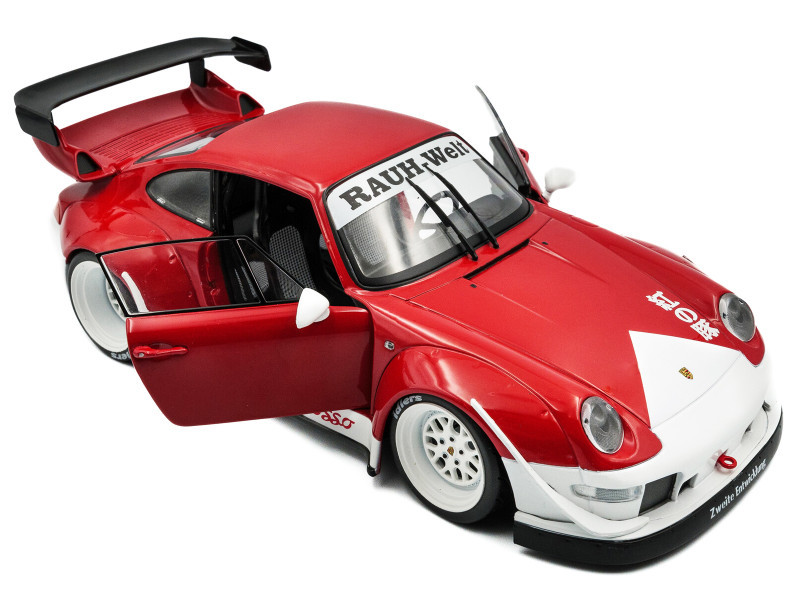 1/18 Solido Porsche 911 997 RWB Porco Rosso Red Diecast Car Model
