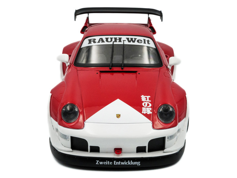 1/18 Solido Porsche 911 997 RWB Porco Rosso Red Diecast Car Model