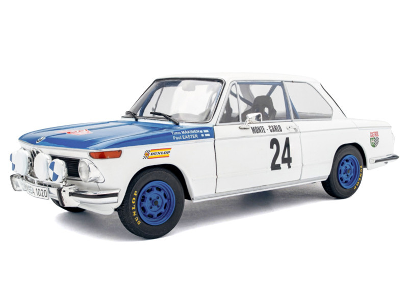 1/18 Solido 2024 1969 BMW 2002 Tii #24 T.Makinen, P.Easter Rallye Monte Carlo Diecast Car Model