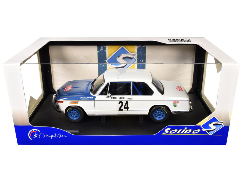 1/18 Solido 2024 1969 BMW 2002 Tii #24 T.Makinen, P.Easter Rallye Monte Carlo Diecast Car Model