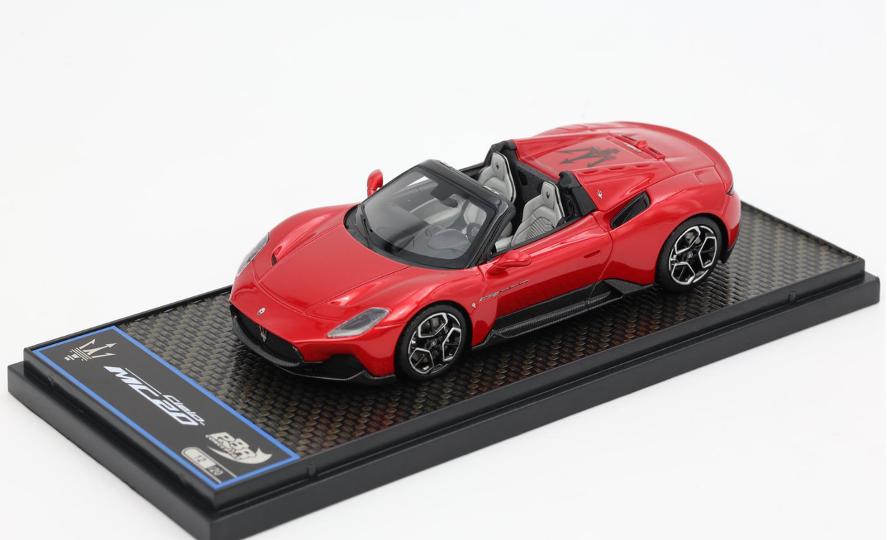 Modèle Réduit 1:43 BBR Maserati MC20 Cielo 2022 - Rouge Vincente, Jantes Birdcage