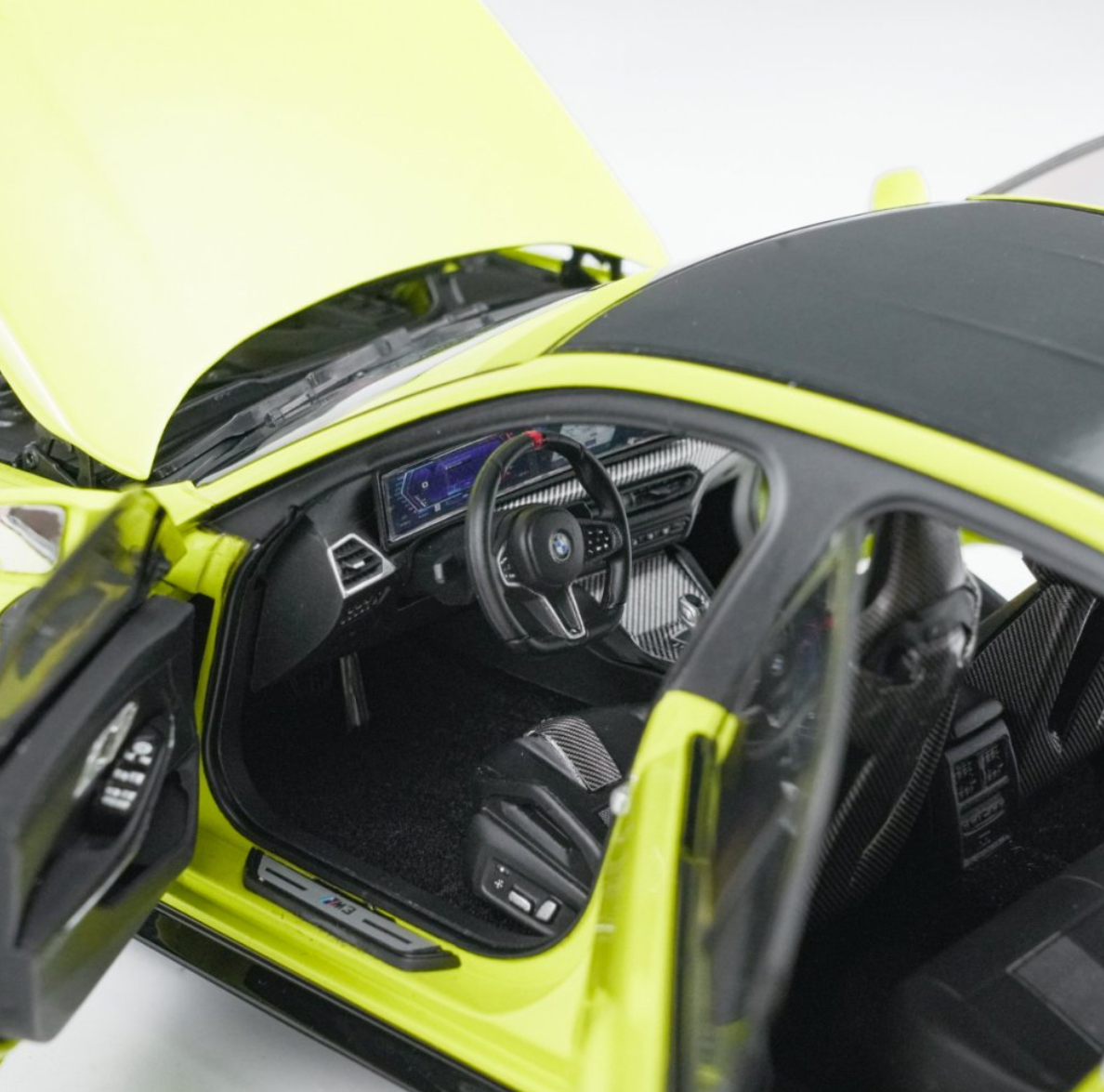 1/18 Minichamps 2024 BMW M3 G80 (Yellow) Diecast Car Model