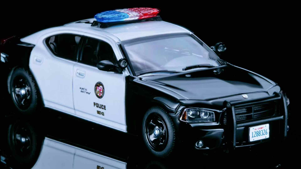 Modellino Rollin 1/64 – Dodge Charger Polizia LAPD 2008 – Auto In Lega – Regalo