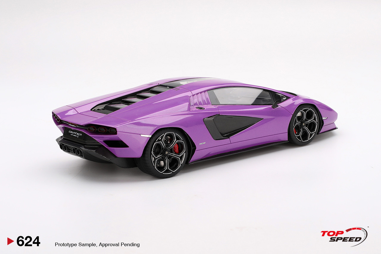 1/18 Top Speed Lamborghini Countach LPI 800-4 (Viola Purple) 30th Anniversary Car Model