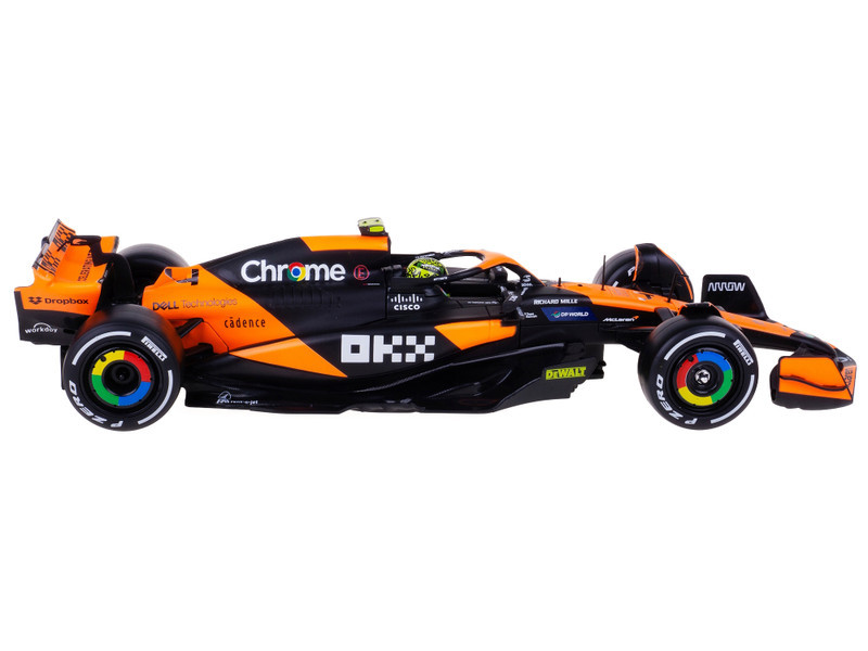 1/24 BBurago 2024 Formula 1 Lando Norris McLaren MCL38 #4 Winner Miami GP Car Model