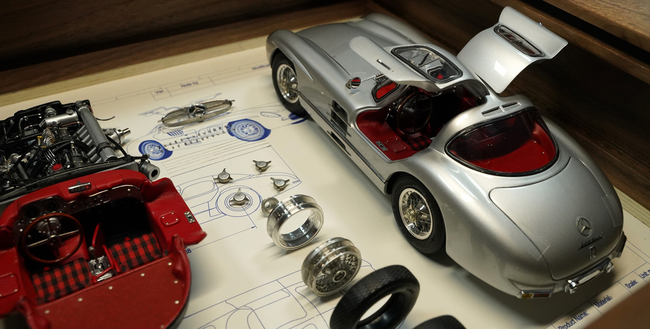 1/18 CMC Model Art 1955 Mercedes-Benz 300 SLR Coupe Gull Wing