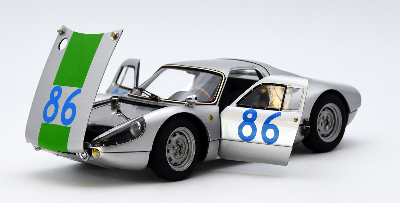 1/18 CMC 1964 Porsche 904 Carrera GTS #86 Winner Targa Florio Porsche System Engineering Antonio Pucci, Colin Davis Diecast Car Model