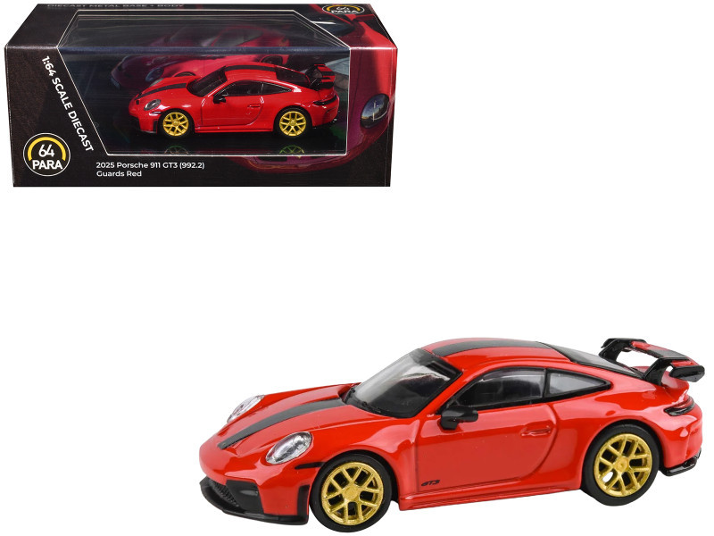 1/64 Paragon 2025 Porsche 911 GT3 (992.2) (Guards Red) Diecast Car