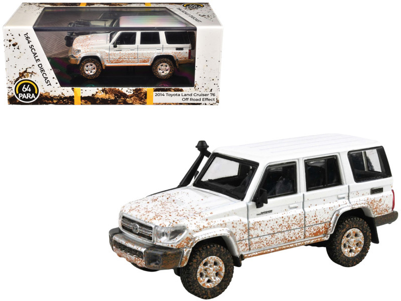 1/64 Paragon 2014 Toyota Land Cruiser LC76 (White) Off Road Effect Diecast Car Model 1/64 Paragon 2014 Toyota Land Cruiser LC76 (White) Off Road Effect Diecast Car Model