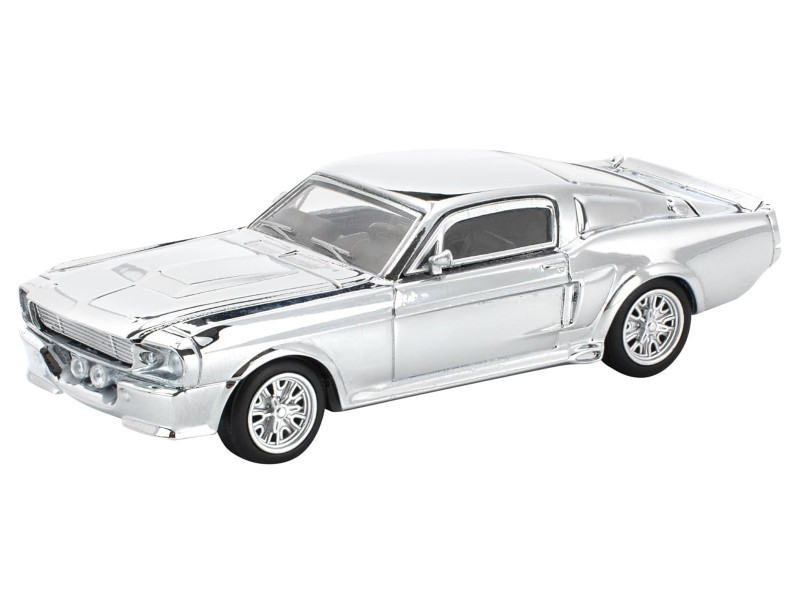 1/64 Poprace 1967 Shelby Mustang GT500 (Silver Chrome) Diecast Car Model