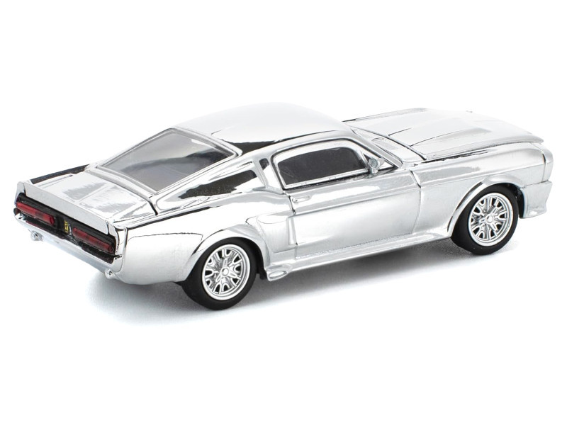 1/64 Poprace 1967 Shelby Mustang GT500 (Silver Chrome) Diecast Car Model