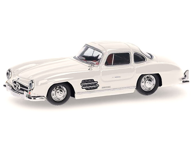 Mercedes-Benz 300 SL Gullwing White with Red Interior 1/87 (HO