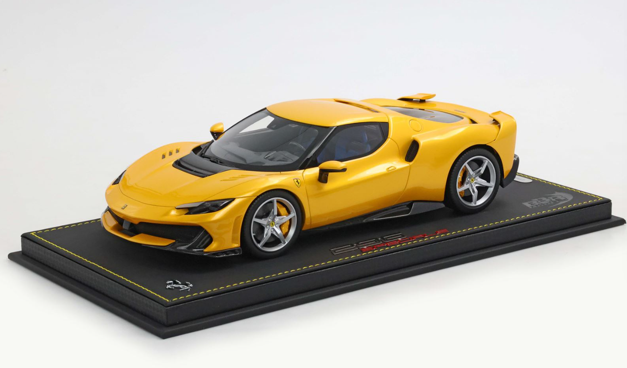 1/18 BBR Ferrari 296 Speciale (Yellow Tristrato) Car Model