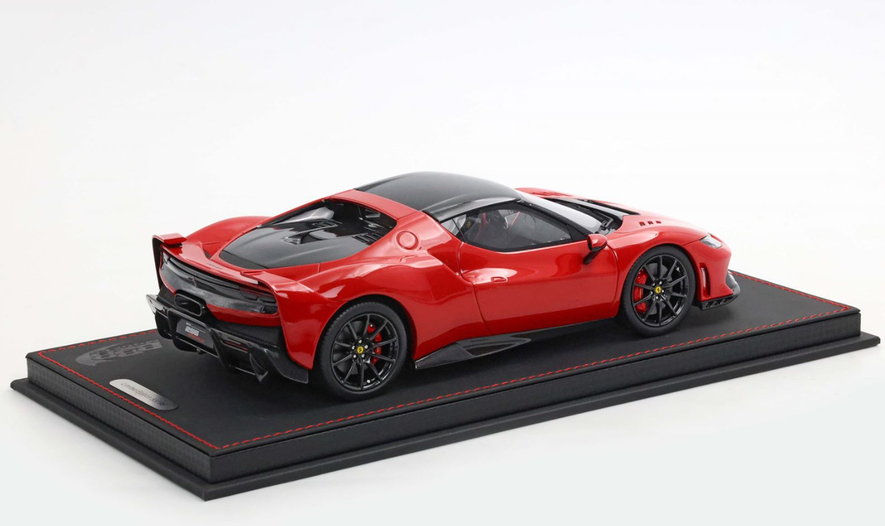 1/18 BBR Ferrari 296 Speciale (Rosso Corsa Red with Black Roof) Car Model