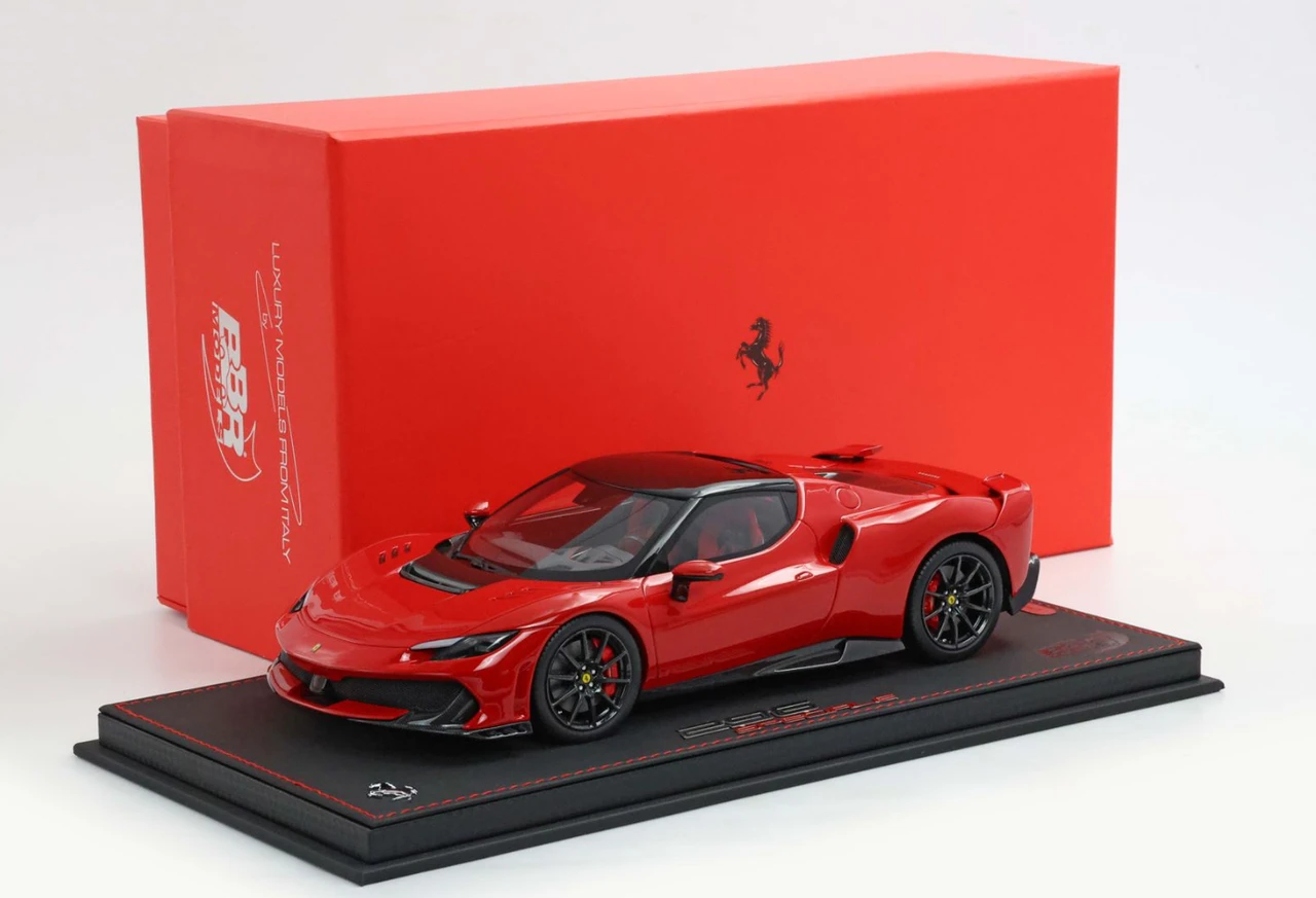 1/18 BBR Ferrari 296 Speciale (Rosso Corsa Red with Black Roof) Car Model