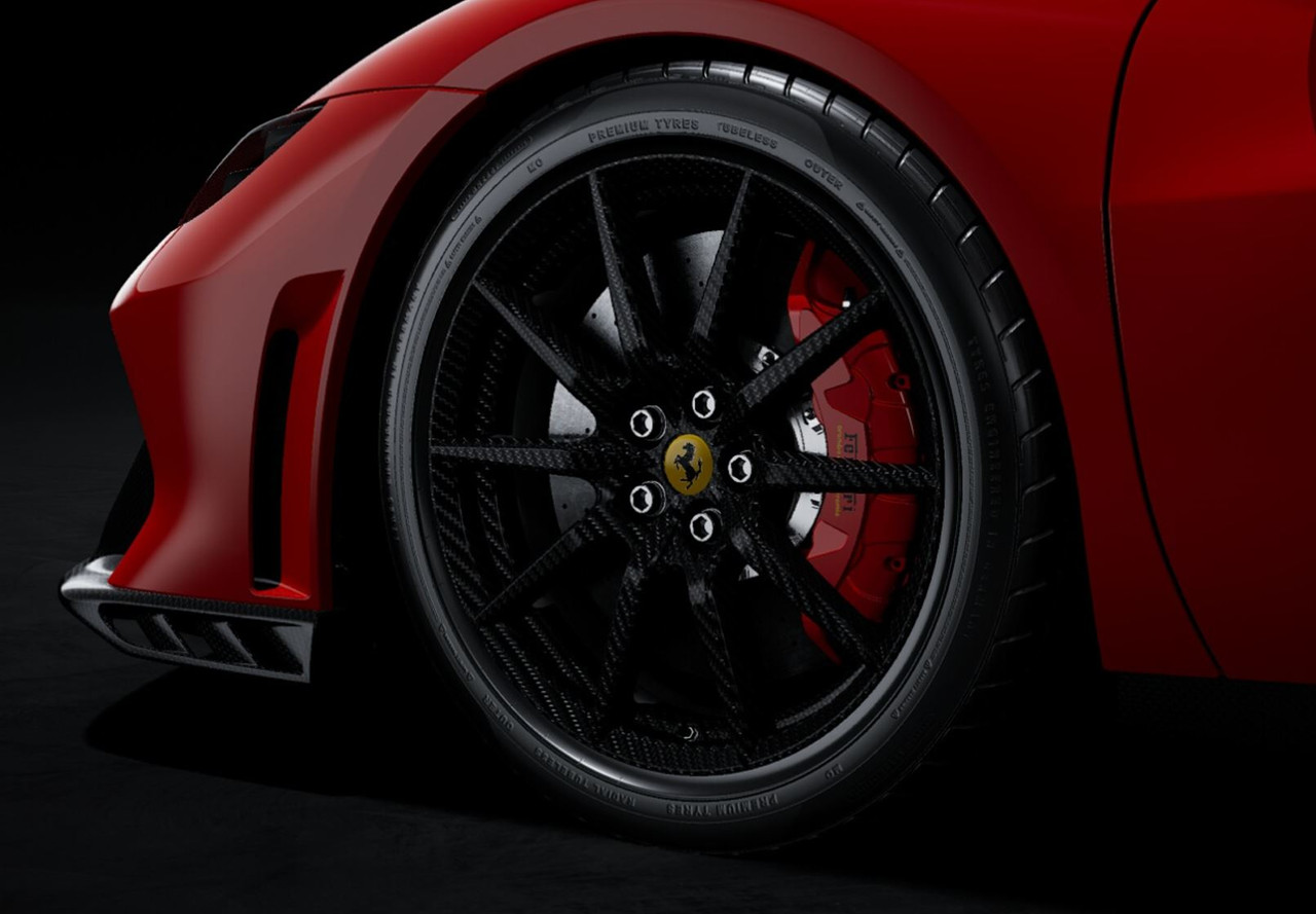 1/43 BBR Ferrari 296 Speciale (Rosso Corsa with Black Roof) Car