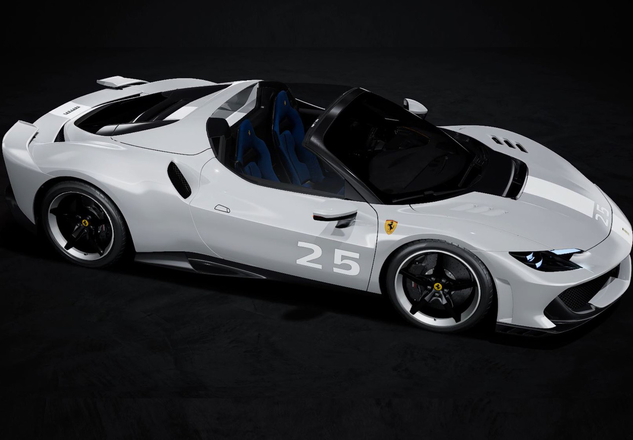 ー 1/43 BBR Ferrari 296 Speciale A #25 (Shark Grey with White Stripe