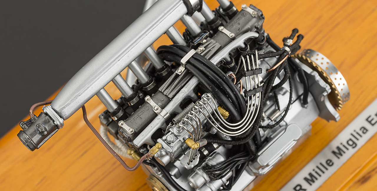 1/18 CMC 1955 Mercedes-Benz 300 SLR Engine Model - LIVECARMODEL.com
