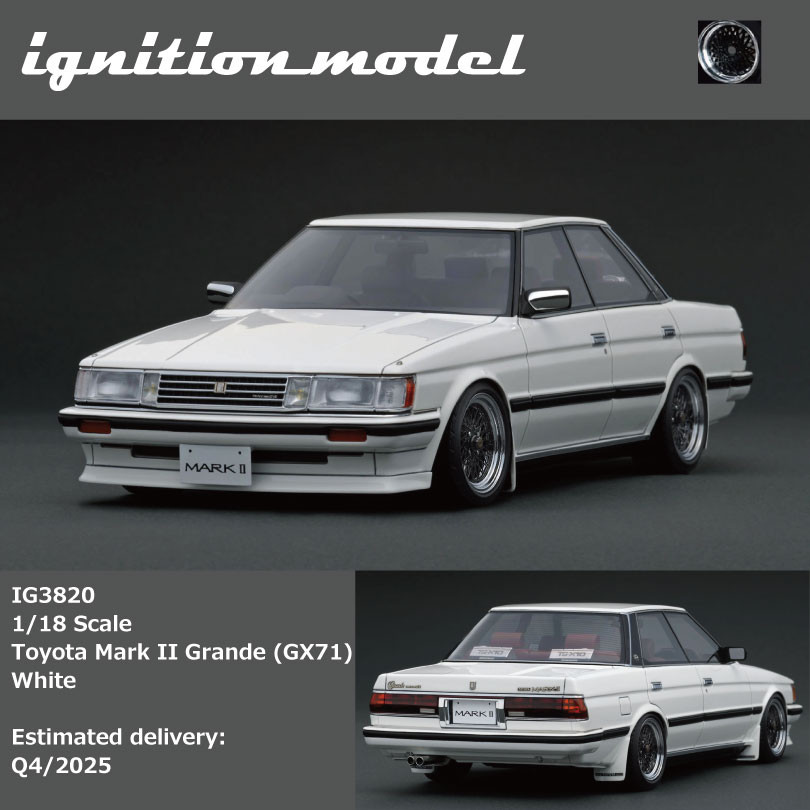 1/18 IG Ignition Model Toyota Mark II Grande (GX71) (White) Car
