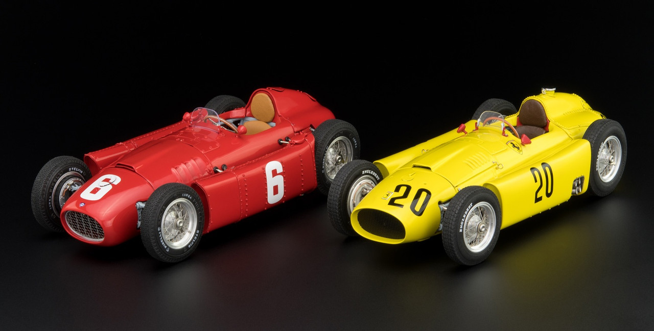 1/18 CMC 2-Car Set 1955 Formula 1 Lancia D50 #6 (Red) & 1956