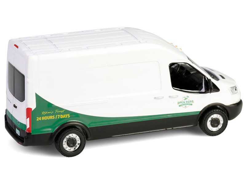 A 2015 Ford Transit Van White and Green 