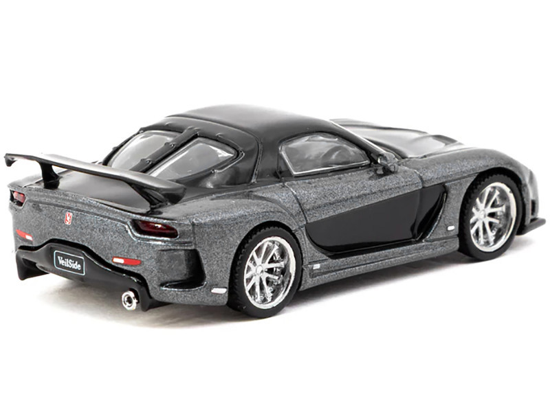 1/64 Tarmac Works Mazda RX-7 VeilSide Fortune7 (Grey Metallic & Black) Diecast Car Model