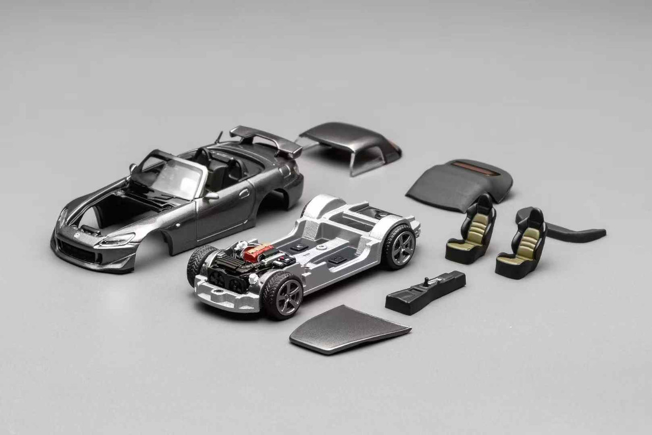 1/64 Motorhelix Honda S2000 Type S (Moon Rock Silver Grey Metallic) Diecast Car Model