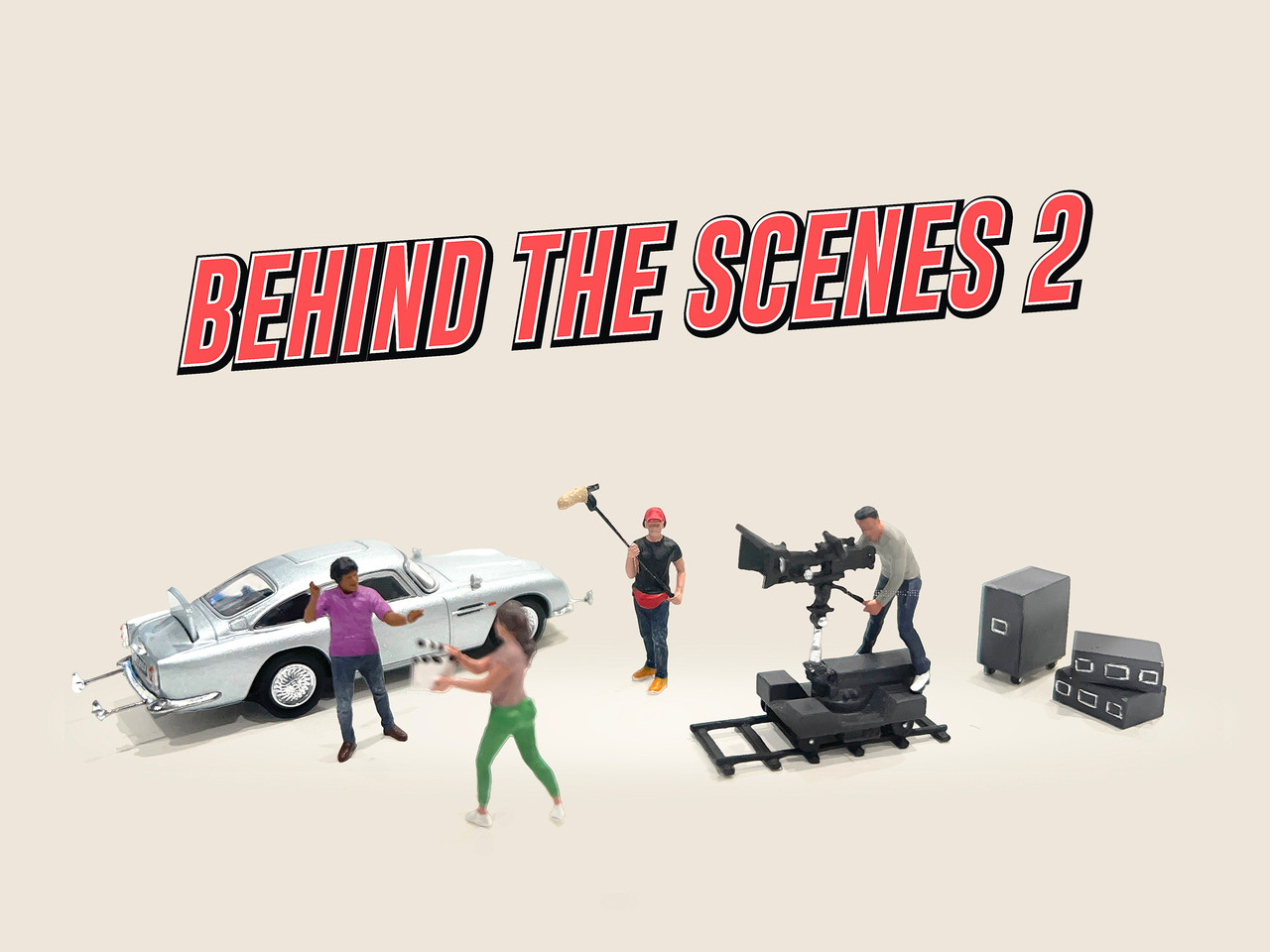 1/64 American Diorama Diecast Figures Set Behind the Scenes 2