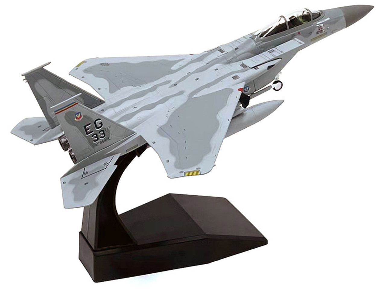 McDonnell Douglas F-15C Eagle Aircraft "MiG Killer Gulf Spirit 58th Tactical Fighter Squadron 33rd Tactical Fighter Wing Desert Storm" (1991) United States Air Force 1/100 Diecast Model Airplane