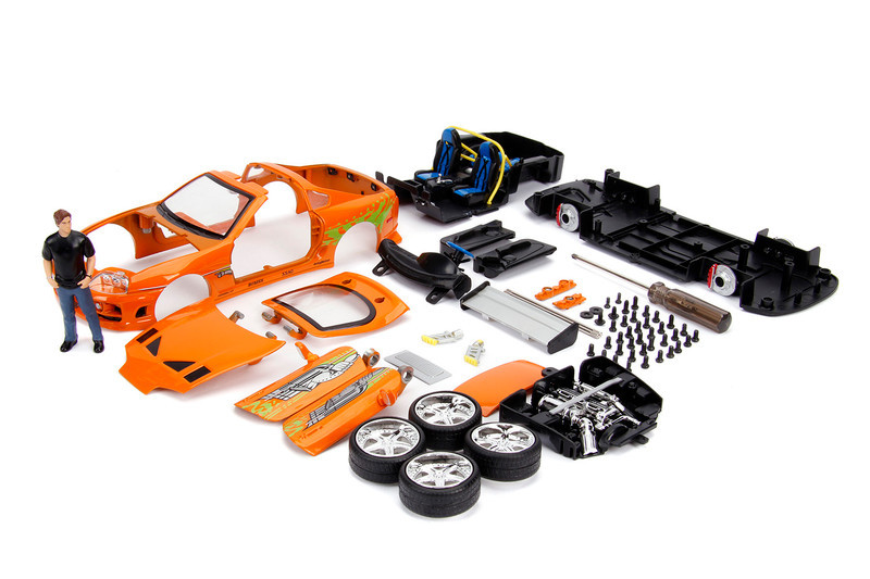 専用② Model Kit Toyota Supra Metallic Orange with Brian Diecast Figure