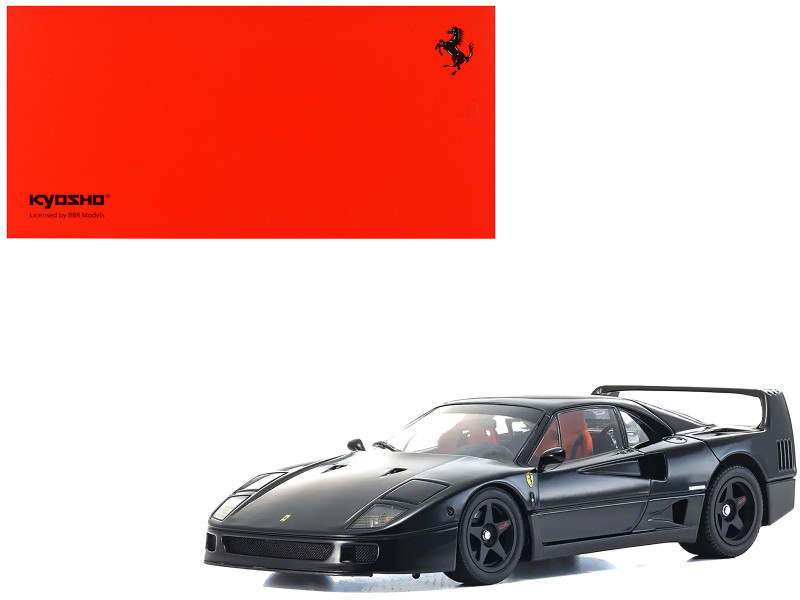 Ferrari F40 Black 1/18 Diecast Model Car by Kyosho - LIVECARMODEL.com