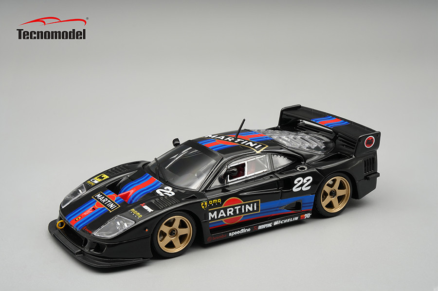 1/43 Tecnomodel Ferrari F40 LM 1996 Black Martini Version with