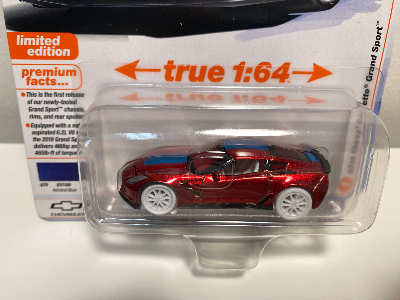 みに CHASE CAR 1/64 Auto World 2018 Chevrolet Corvette Grand Sport (Red