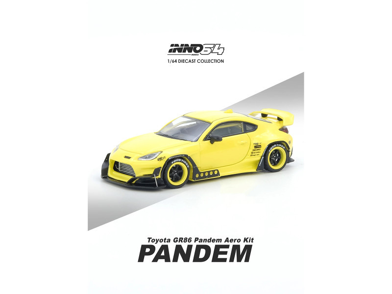 1/64 Inno Toyota GR86 Pandem (Yellow) Diecast Car Model