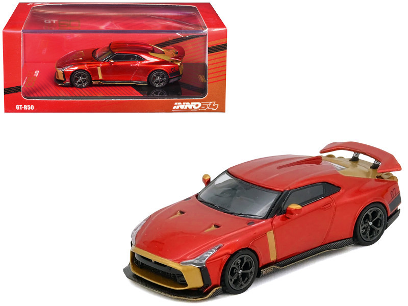 1/64 Inno Nissan R50 GT-R By Italsedign (Red) Diecast Car Model