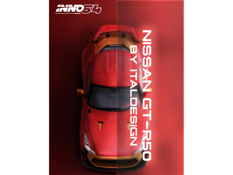 J 1/64 Inno Nissan R50 GT-R By Italsedign (Red) Diecast Car Model