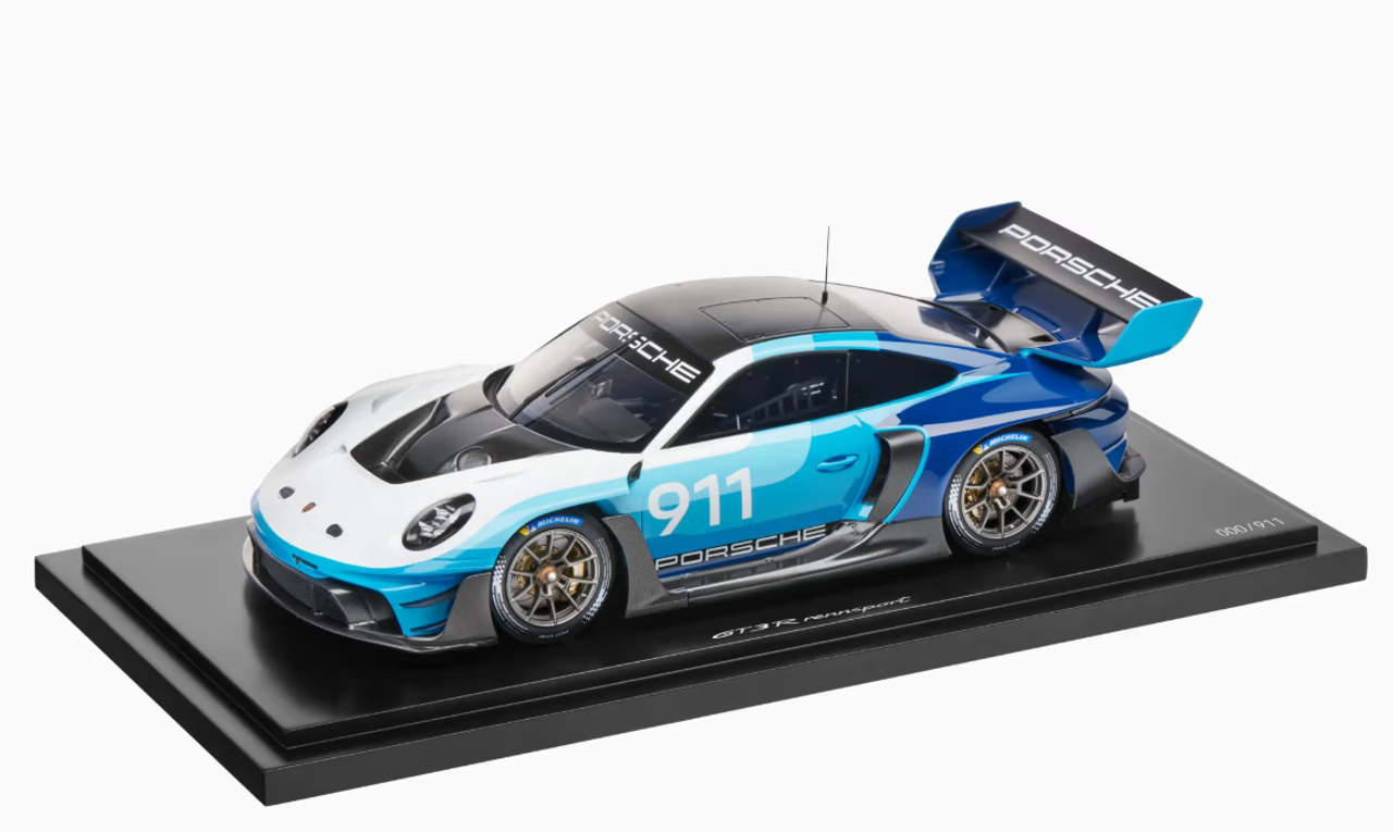 1/18 Dealer Edition 2023 Porsche 911 (992) GT3 R Racing (Blue) Car Model