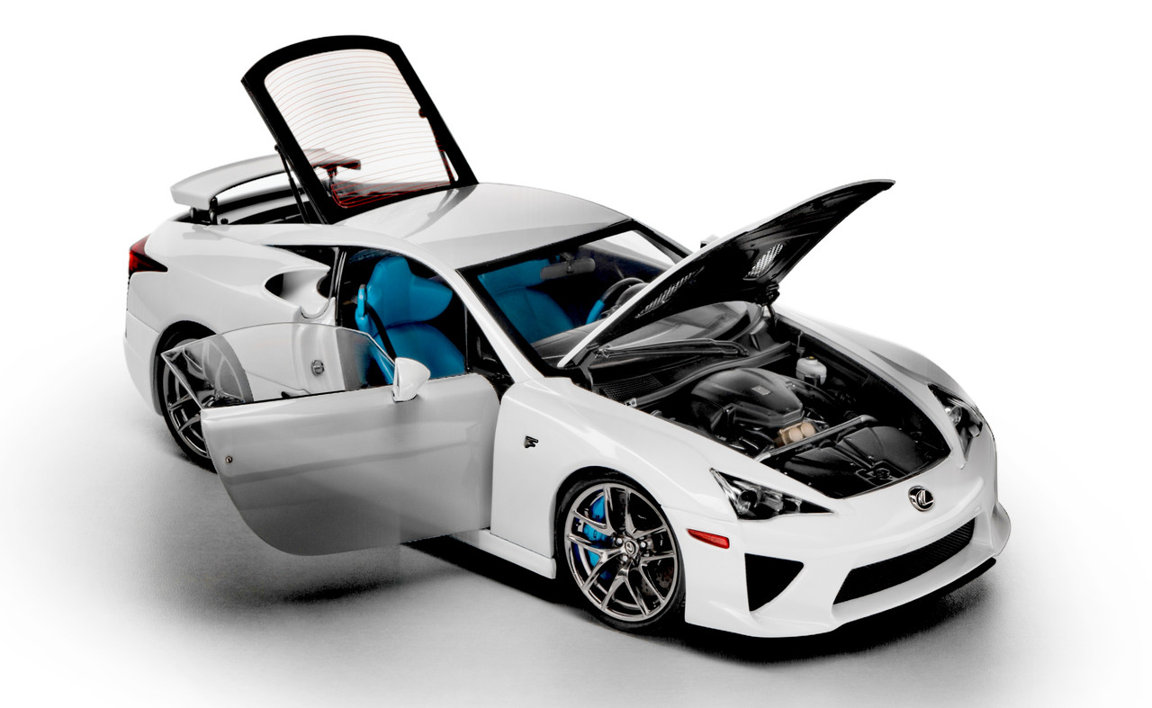 1/18 Well Lexus LFA (White with Blue Interior) Diecast Car Model