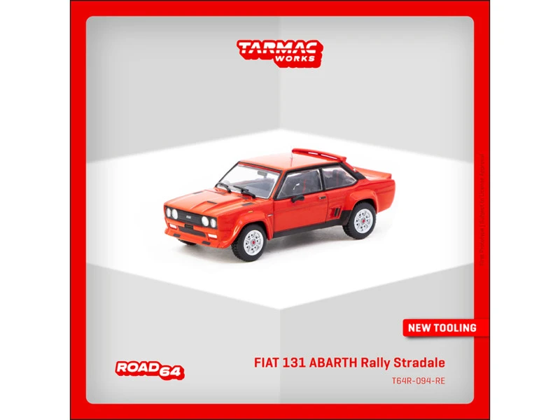1/64 Tarmac Works Fiat 131 Abarth Rally Stradale (Red) Diecast Car Model