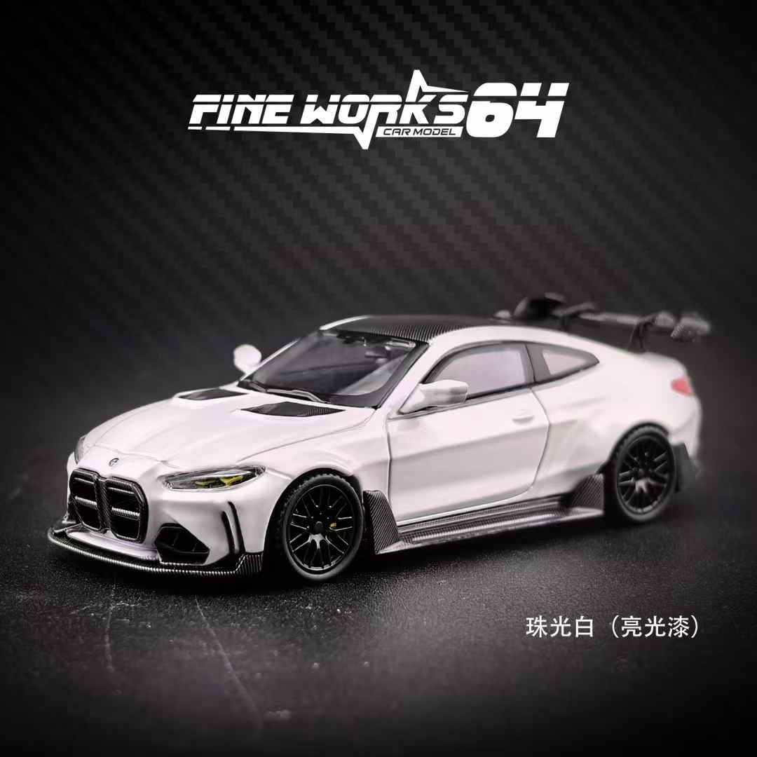 1/64 Fine Works64 BMW M4 G82 ADRO Body Kit (White) Diecast Car
