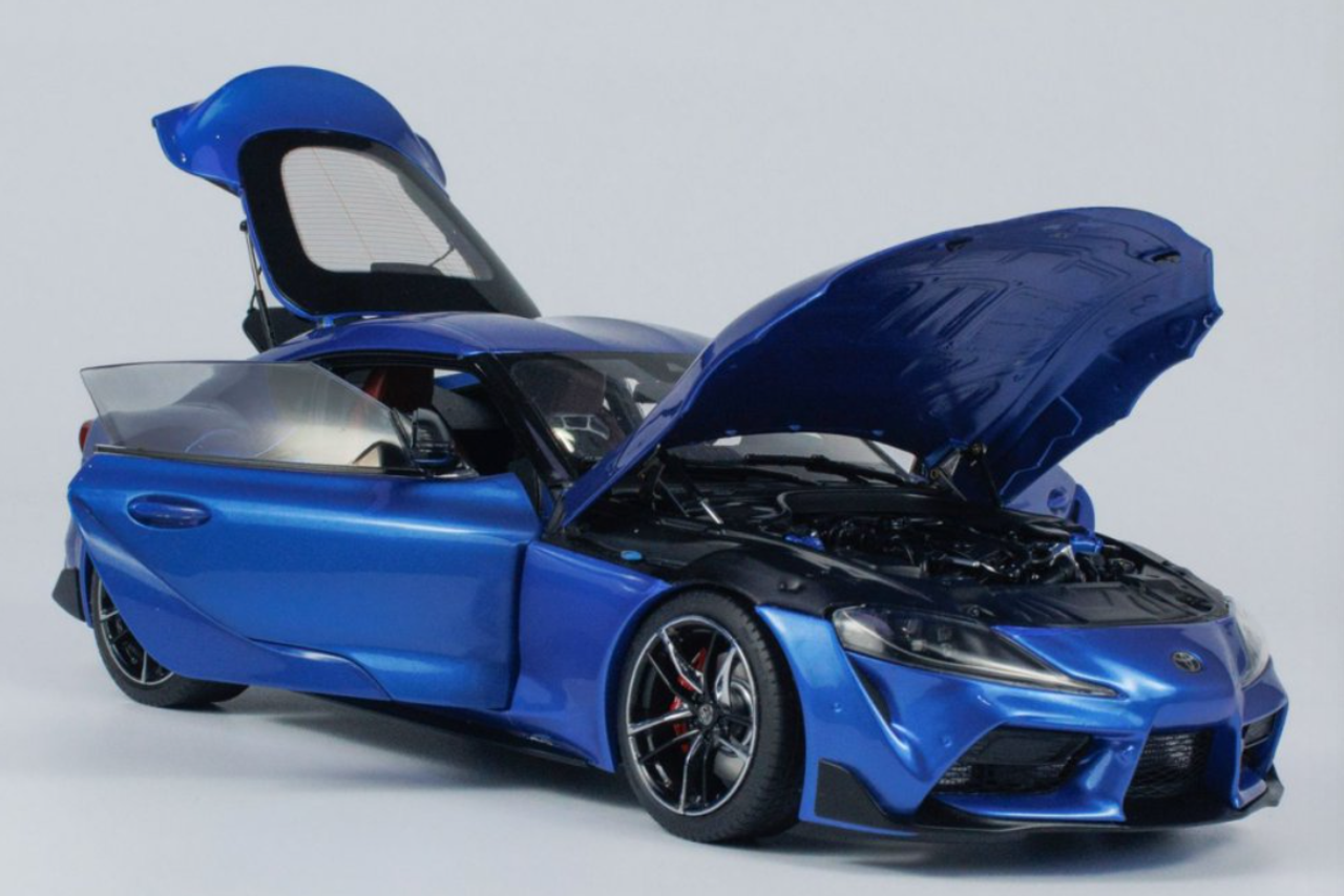 1/18 Well Toyota Supra A90 (Blue) Diecast Car Model