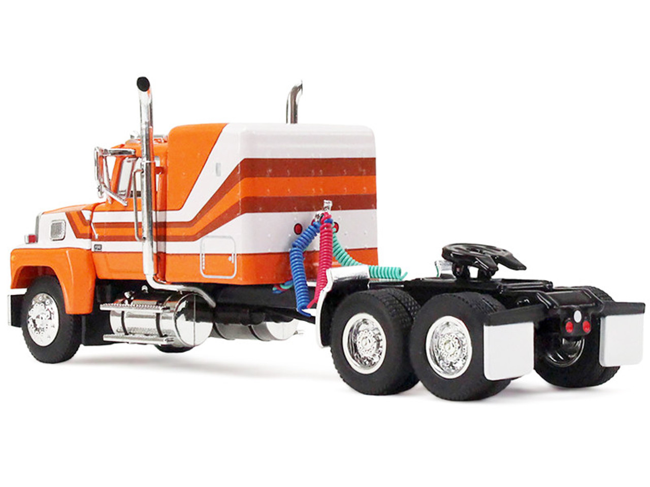 1/64 First Gear 3-Car Set Ford LTL 9000 Day Cab (White, Red & Orange) Diecast Car Models