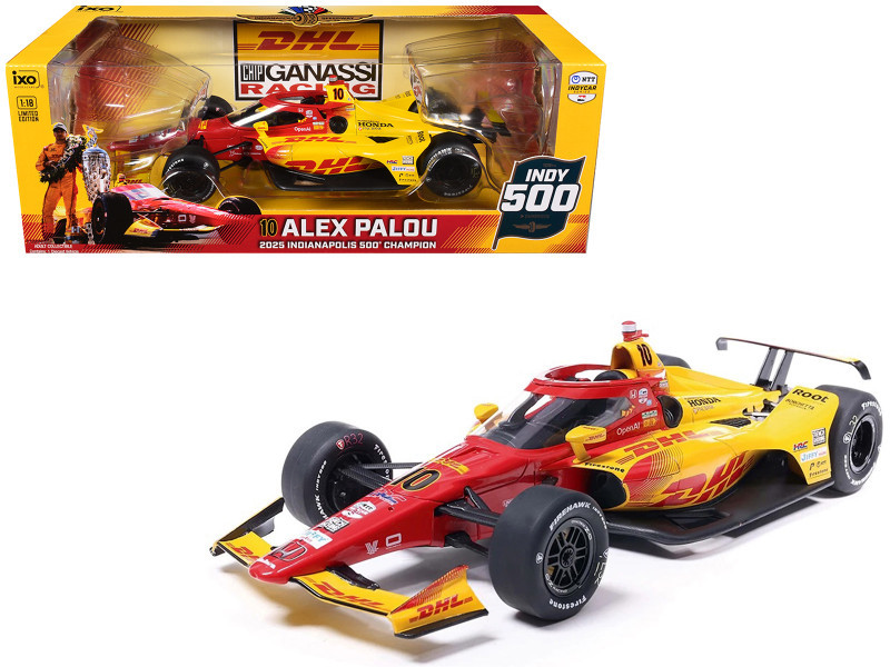 1/18 Ixo 2025 109th Indianapolis 500 Champion Winner #10 Alex Palou Chip Ganassi Racing DHL INDY 500 Series Diecast Car Model