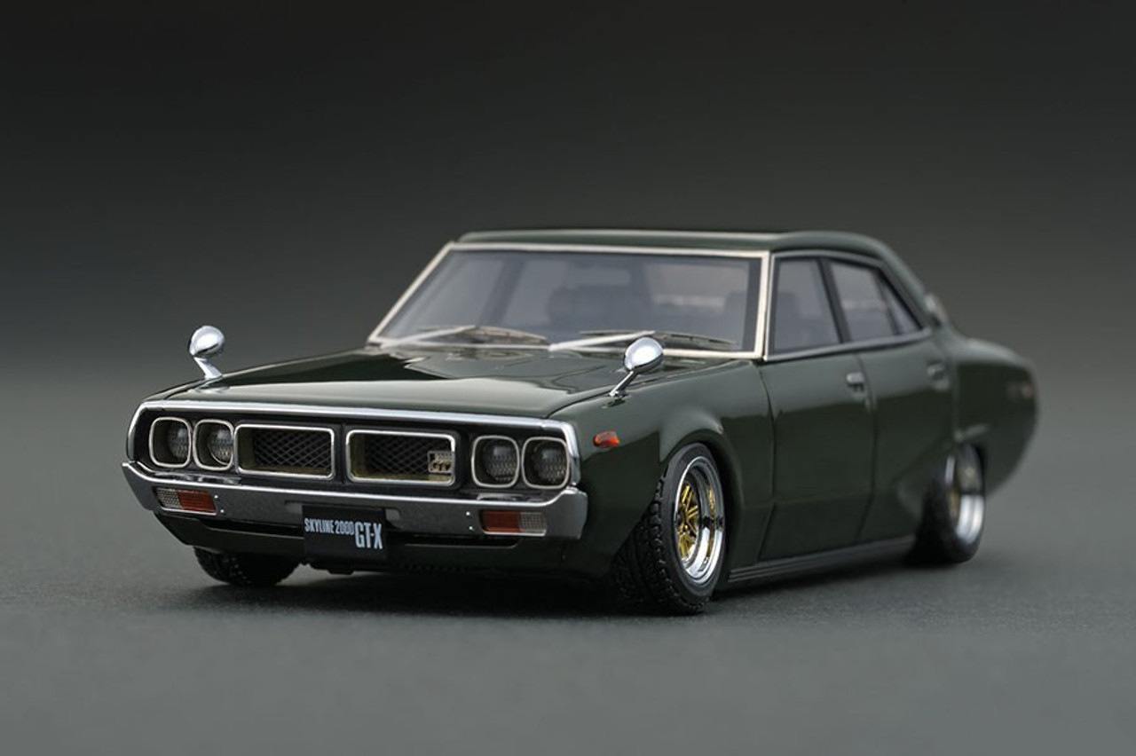 1/43 IG Ignition Model Nissan Skyline 2000 GT-X (GC110) (Green) Car Model IG0389